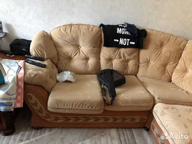 Угловой диван-кровать и кресло