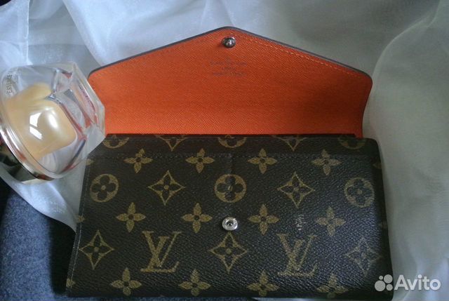 Кошелек женск. Louis Vuitton,конверс,коричн.-оранж