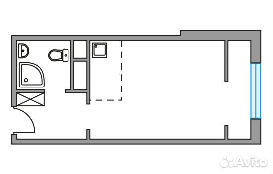 Студия, 24.4 м², 8/25 эт.