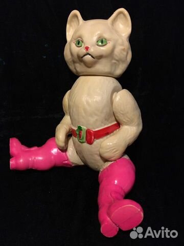 Кот в сапогах, игрушка СССР, целлулоид