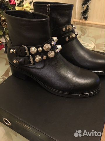 Кожаные сапоги Alba,Calvin 39р.новые