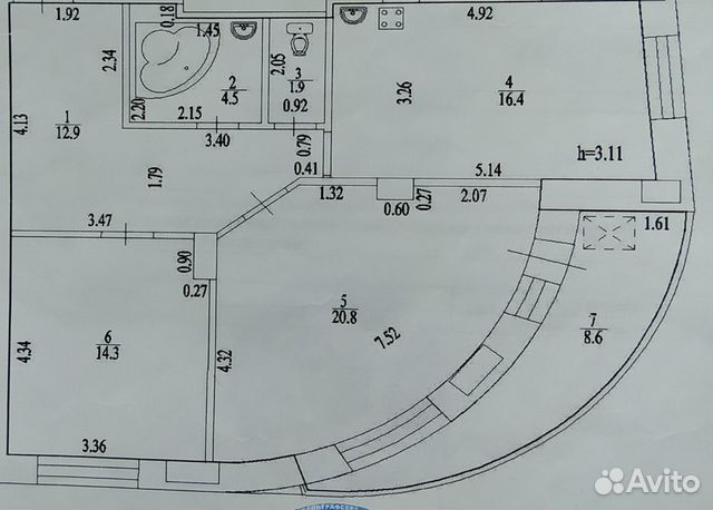 2-к квартира, 70.8 м², 6/17 эт.
