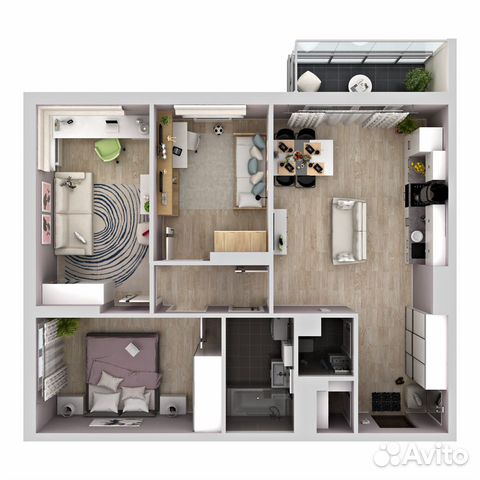 3-к квартира, 75.1 м², 10/17 эт.