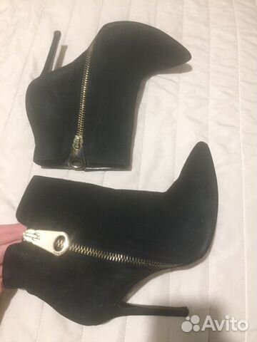 Ботильоны нат.замша Италия