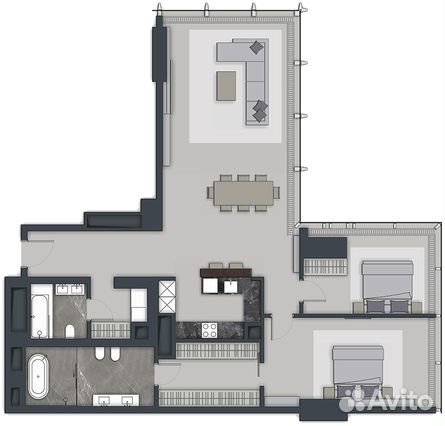 4-к квартира, 145.8 м², 59/78 эт. 4-к квартира, 145.8 м², 59/78 эт.