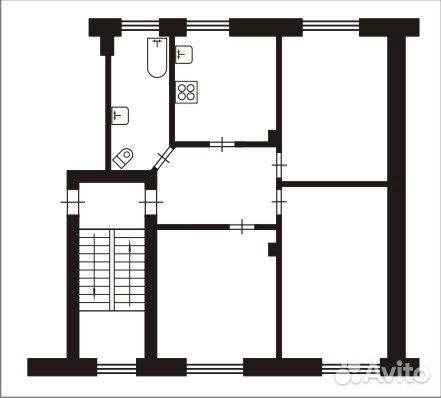 3-к квартира, 81.9 м², 2/4 эт. 3-к квартира, 81.9 м², 2/4 эт.