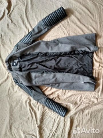 Пальто серое шерстяное ASOS, р. EUR38/RUS44