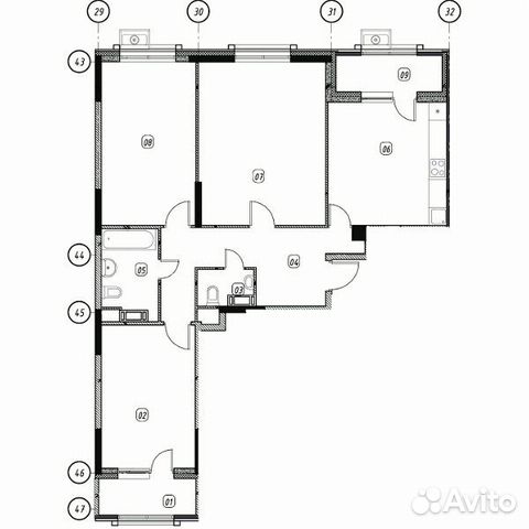 3-к квартира, 94.8 м², 20/24 эт. 3-к квартира, 94.8 м², 20/24 эт.