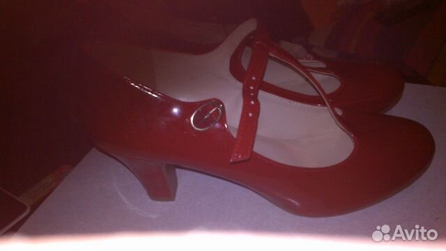 Грейсленд Красный Т-бар Туфли 40р