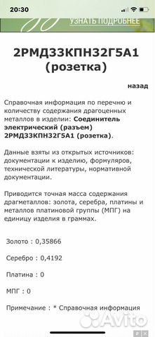 Разъём шр Драгметалл