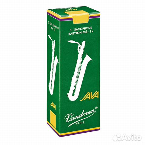 Трости для баритон саксофона Vandoren Java №2,5 (5 Трости для баритон саксофона Vandoren Java №2,5 (5