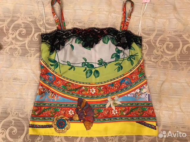 Dolce&Gabbana шёлковый топ Dolce&Gabbana шёлковый топ