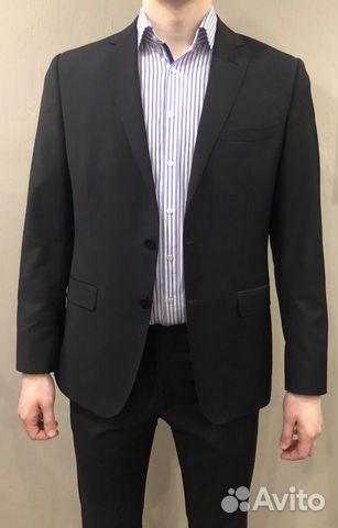 Мужской костюм чёрного цвета Massimo Dutti Мужской костюм чёрного цвета Massimo Dutti