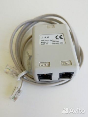 Сплиттер для телефона adsl с проводом Сплиттер для телефона adsl с проводом