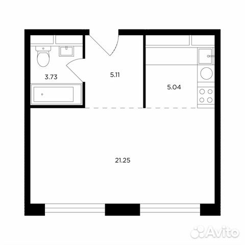 Студия, 35.1 м², 9/27 эт.