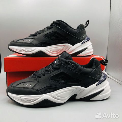 Кроссовки Nike M2K Tekno черные на белой подошве