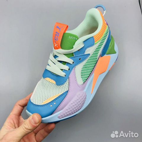 Кроссовки Puma RS-X Core оранжевые зеленые синие Кроссовки Puma RS-X Core оранжевые зеленые синие