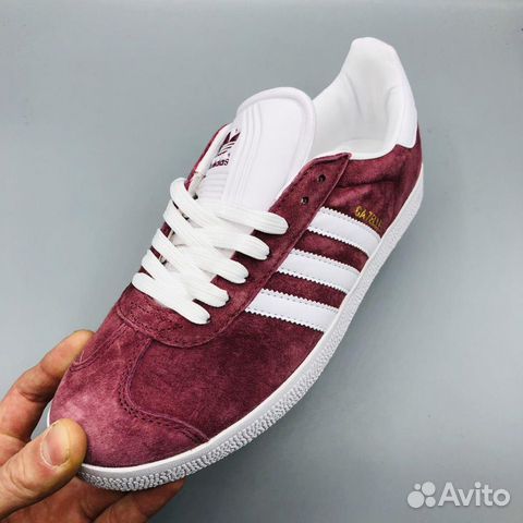 Кроссовки Adidas Gazelle бордовые