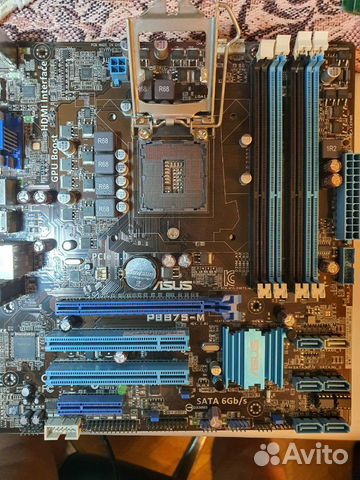 Материнская плата asus P8B75-M lga1155+ планка Материнская плата asus P8B75-M lga1155+ планка