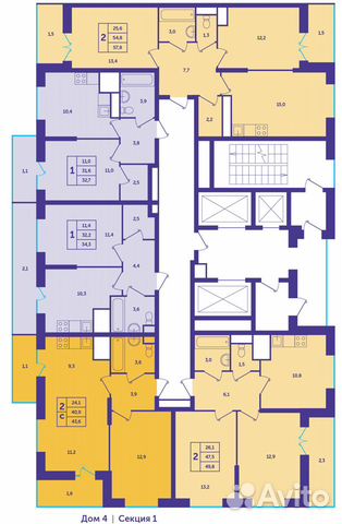 1-к квартира, 32.7 м², 23/25 эт. 1-к квартира, 32.7 м², 23/25 эт.