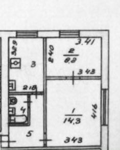 2-к апартаменты, 39.1 м², 1/9 эт.