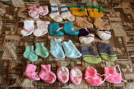Носочки теплые 13 пар. от 0 месяцев