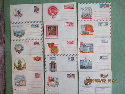 Конверты и карточки с оригинальн. маркой и буклеты