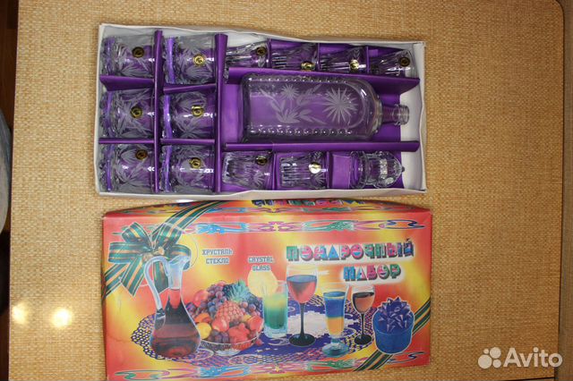 Штоф, 6 стопок, 6 бокалов (подарочный набор)