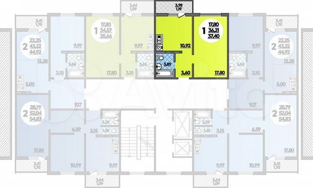 1-к. квартира, 37,4 м², 14/16 эт.