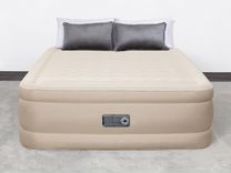 Надувная кровать 152х203х46см snugable top встр насос 220в до 300кг