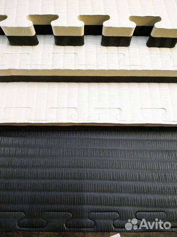 Будо-маты EVA, татами 40 мм черно-белые