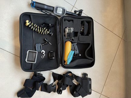 Камера gopro hero 4 silver с аксессуарами
