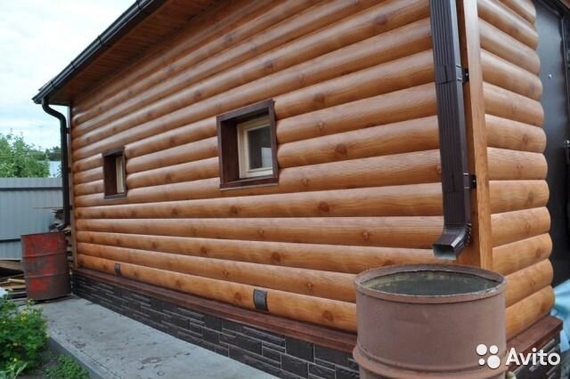 Баня обшитая блок хаусом