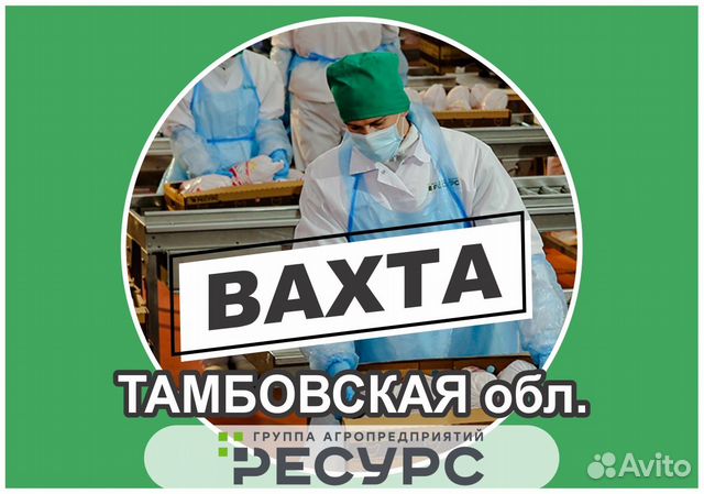 Вахта/ Упаковщик/ Птицефабрика в Тамбовской обл