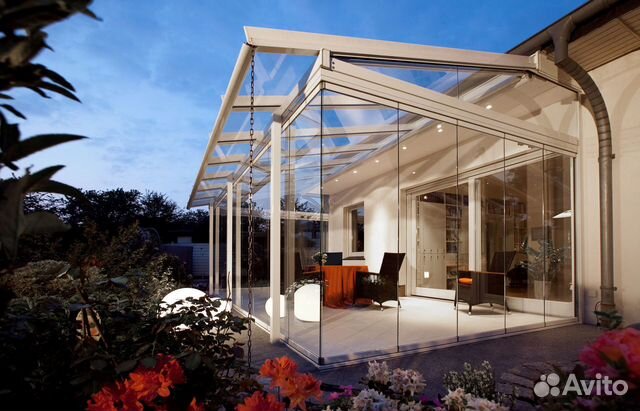 Безрамное остекление открытой террасы
