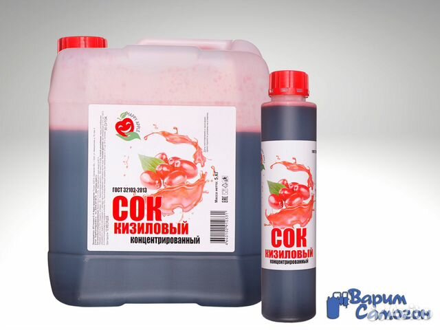 Сок кизиловый концентрированный, канистра 5кг