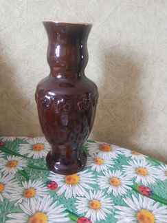 Ваза,винтаж, обливная керамика,отличное состояние