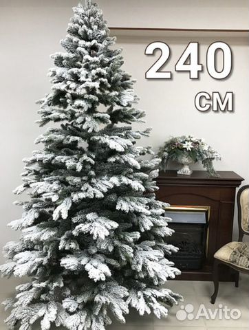 Новая зеленая елка с эфектом снега-2.40