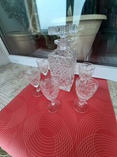 Штоф хрустальный+стопочки СССР