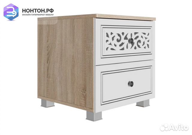 Тумба прикроватная Мадлен дуб сонома светлый / ясе