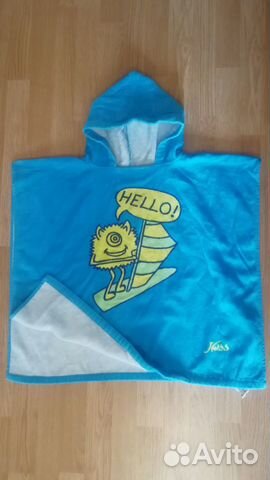 Полотенце махровые детское с капюшоном