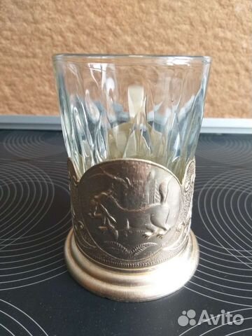 Подстаканник + стакан СССР Винтаж