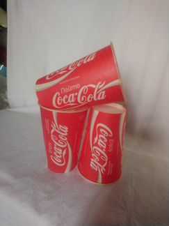 Стаканы бумажные Кока кола 1995г винтаж коллекции