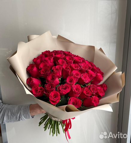 Роза стойкая премиум красная 101 букет