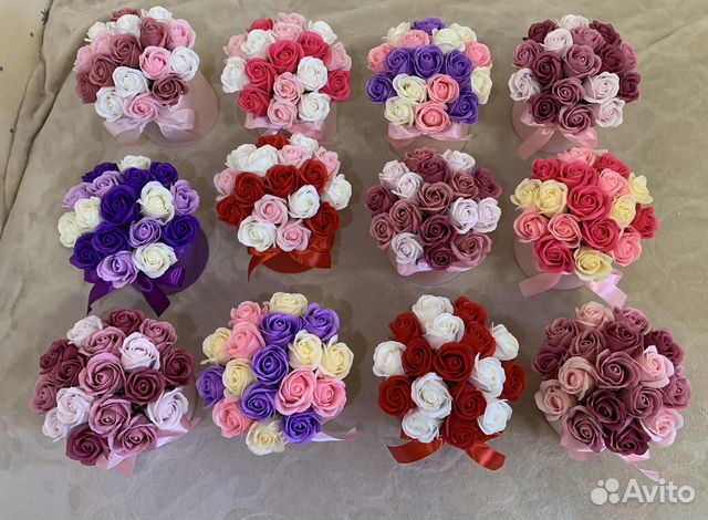 Цветы букеты из мыльных роз