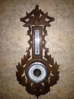 Старинный барометр (Нидерланды, резной корпус)