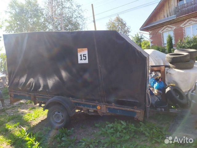 Прицеп 3.3х1.3 для снегохода с тентом