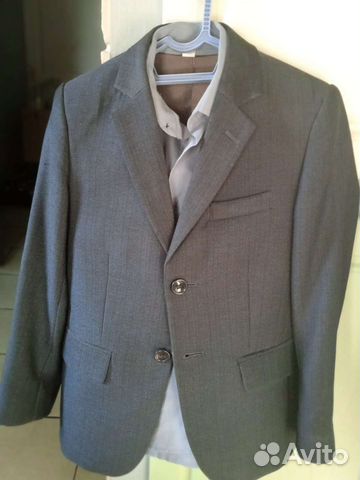 Школьный костюм с двумя брюками для мальчика 134