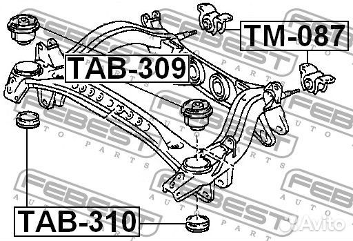Сайлентблок задней балки