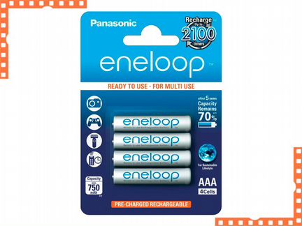 Аккумуляторы AAA Panasonic Eneloop 800мAч к-т 4 шт